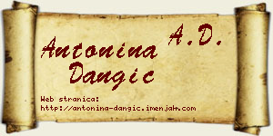 Antonina Dangić vizit kartica